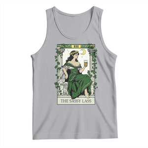 The Sassy Lass Tarot Card Tank Top Funny St Patrick's Day TS02 Athletic Heather Print Your Wear