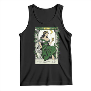The Sassy Lass Tarot Card Tank Top Funny St Patrick's Day TS02 Black Print Your Wear