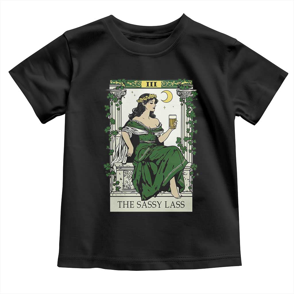 The Sassy Lass Tarot Card Toddler T Shirt Funny St Patrick's Day TS02 Black Print Your Wear