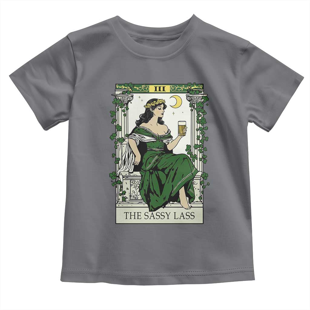 The Sassy Lass Tarot Card Toddler T Shirt Funny St Patrick's Day TS02 Charcoal Print Your Wear