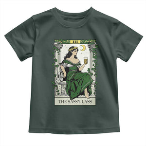 The Sassy Lass Tarot Card Toddler T Shirt Funny St Patrick's Day TS02 Dark Forest Green Print Your Wear
