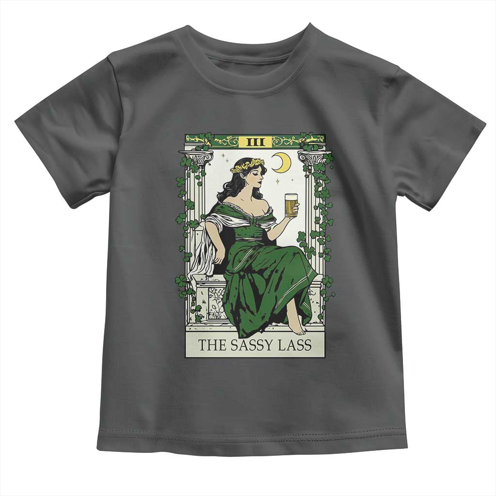 The Sassy Lass Tarot Card Toddler T Shirt Funny St Patrick's Day TS02 Dark Heather Print Your Wear