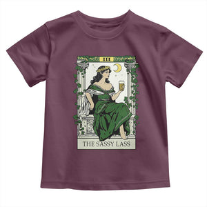 The Sassy Lass Tarot Card Toddler T Shirt Funny St Patrick's Day TS02 Maroon Print Your Wear