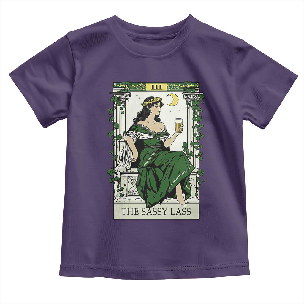 The Sassy Lass Tarot Card Toddler T Shirt Funny St Patrick's Day TS02 Purple Print Your Wear