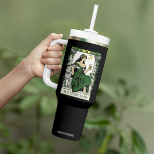 The Sassy Lass Tarot Card Tumbler With Handle Funny St Patrick's Day TS02 Print Your Wear