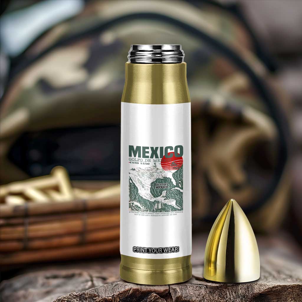 Gulf of Mexico Estd 1550 Bullet Tumbler Golfo De Mexico Historic Map Retro Graphic TS02 Print Your Wear