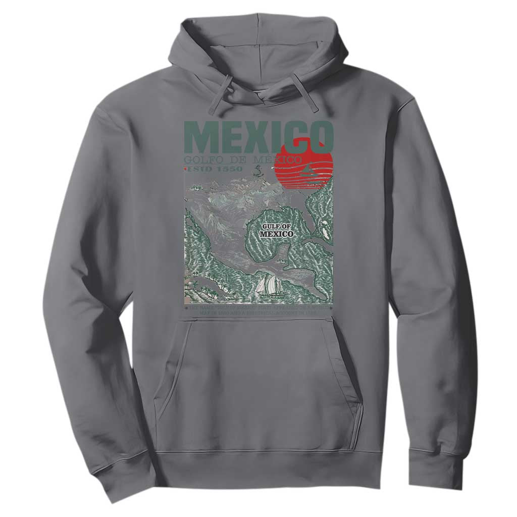Gulf of Mexico Estd 1550 Hoodie Golfo De Mexico Historic Map Retro Graphic TS02 Charcoal Print Your Wear