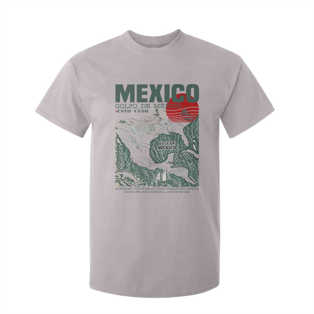 Gulf of Mexico Estd 1550 T Shirt For Kid Golfo De Mexico Historic Map Retro Graphic TS02 Ice Gray Print Your Wear