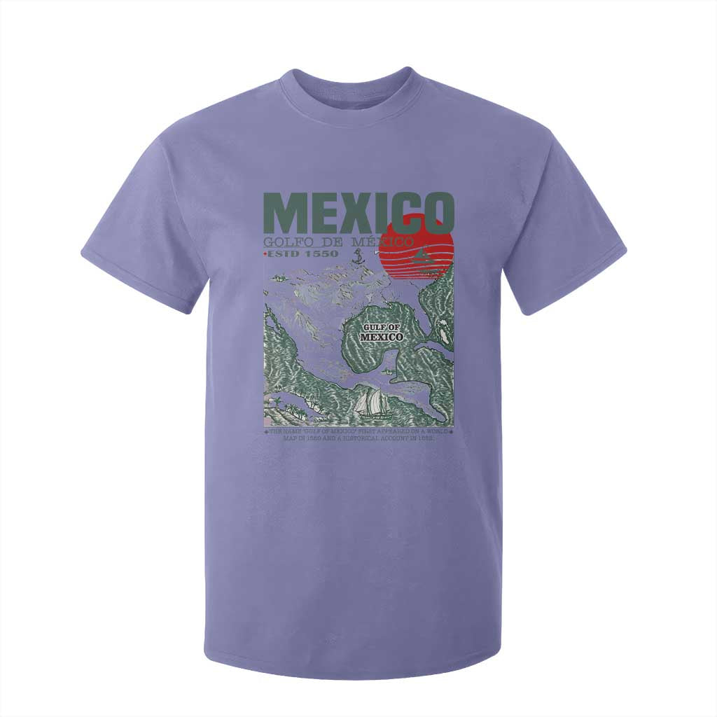 Gulf of Mexico Estd 1550 T Shirt For Kid Golfo De Mexico Historic Map Retro Graphic TS02 Violet Print Your Wear