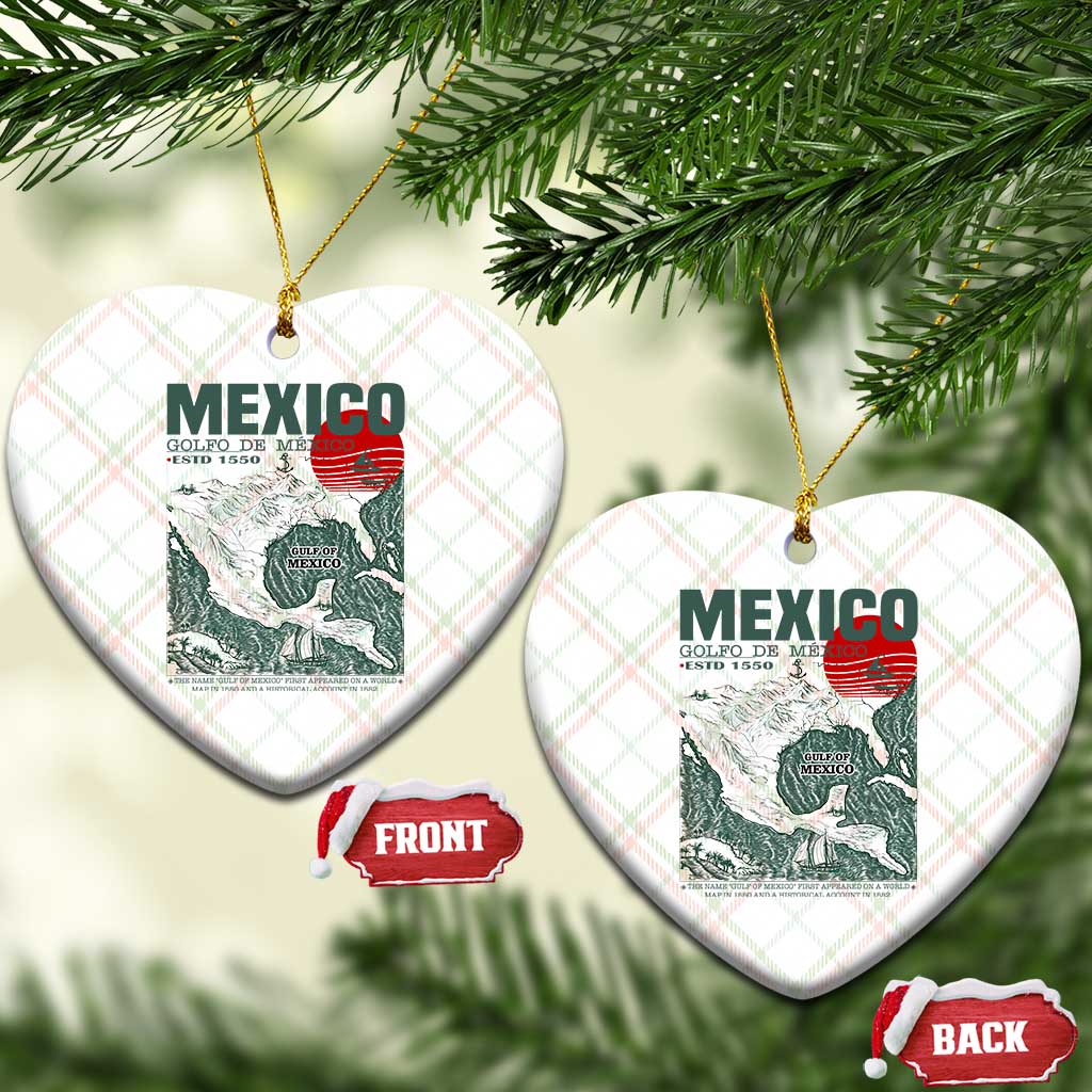 Gulf of Mexico Estd 1550 Ceramic Ornament Golfo De Mexico Historic Map Retro Graphic TS02 Print Your Wear