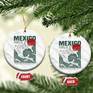 Gulf of Mexico Estd 1550 Ceramic Ornament Golfo De Mexico Historic Map Retro Graphic TS02 1pc White Marble Print Your Wear