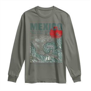 Gulf of Mexico Estd 1550 Long Sleeve Shirt Golfo De Mexico Historic Map Retro Graphic TS02 Military Green Print Your Wear
