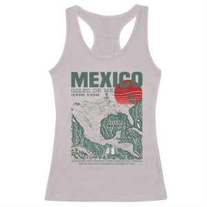 Gulf of Mexico Estd 1550 Racerback Tank Top Golfo De Mexico Historic Map Retro Graphic TS02 Ice Gray Print Your Wear