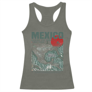 Gulf of Mexico Estd 1550 Racerback Tank Top Golfo De Mexico Historic Map Retro Graphic TS02 Military Green Print Your Wear