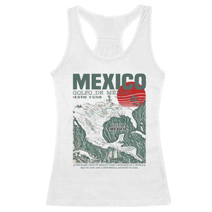 Gulf of Mexico Estd 1550 Racerback Tank Top Golfo De Mexico Historic Map Retro Graphic TS02 White Print Your Wear