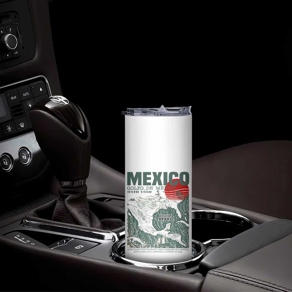 Gulf of Mexico Estd 1550 Skinny Tumbler Golfo De Mexico Historic Map Retro Graphic TS02 Print Your Wear