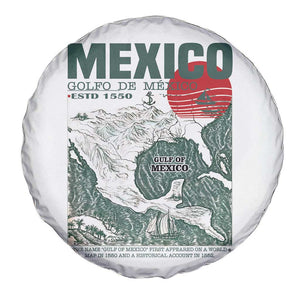 Gulf of Mexico Estd 1550 Spare Tire Cover Golfo De Mexico Historic Map Retro Graphic TS02 Print Your Wear