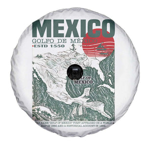 Gulf of Mexico Estd 1550 Spare Tire Cover Golfo De Mexico Historic Map Retro Graphic TS02 Print Your Wear