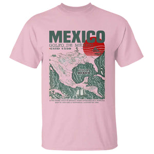 Gulf of Mexico Estd 1550 T Shirt Golfo De Mexico Historic Map Retro Graphic TS02 Light Pink Print Your Wear