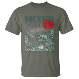Gulf of Mexico Estd 1550 T Shirt Golfo De Mexico Historic Map Retro Graphic TS02 Military Green Print Your Wear