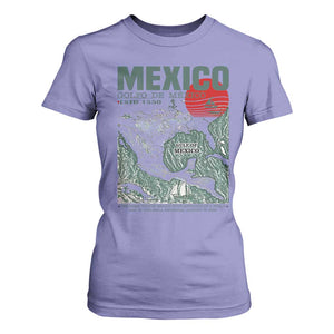 Gulf of Mexico Estd 1550 T Shirt For Women Golfo De Mexico Historic Map Retro Graphic TS02 Violet Print Your Wear