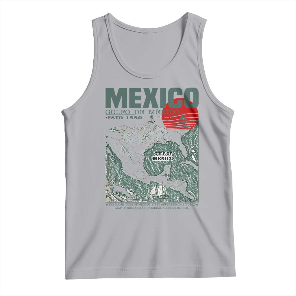 Gulf of Mexico Estd 1550 Tank Top Golfo De Mexico Historic Map Retro Graphic TS02 Athletic Heather Print Your Wear