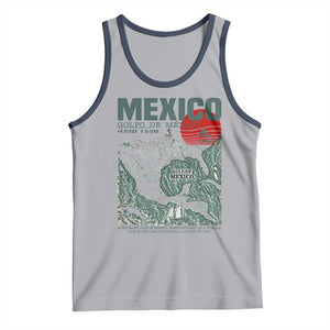 Gulf of Mexico Estd 1550 Tank Top Golfo De Mexico Historic Map Retro Graphic TS02 Athletic Heather Navy Print Your Wear