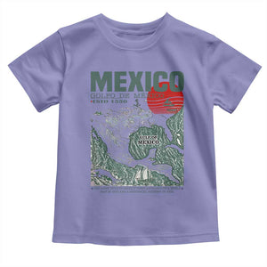 Gulf of Mexico Estd 1550 Toddler T Shirt Golfo De Mexico Historic Map Retro Graphic TS02 Violet Print Your Wear