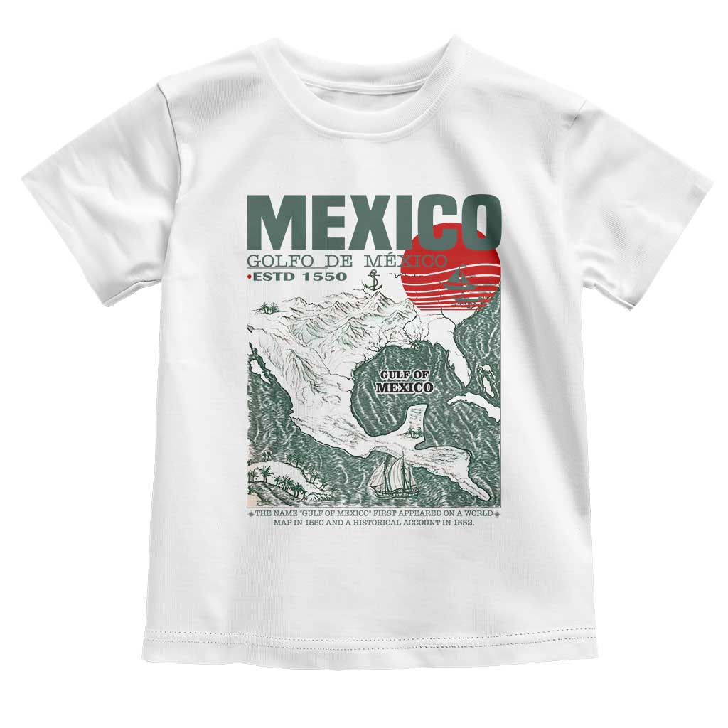 Gulf of Mexico Estd 1550 Toddler T Shirt Golfo De Mexico Historic Map Retro Graphic TS02 White Print Your Wear