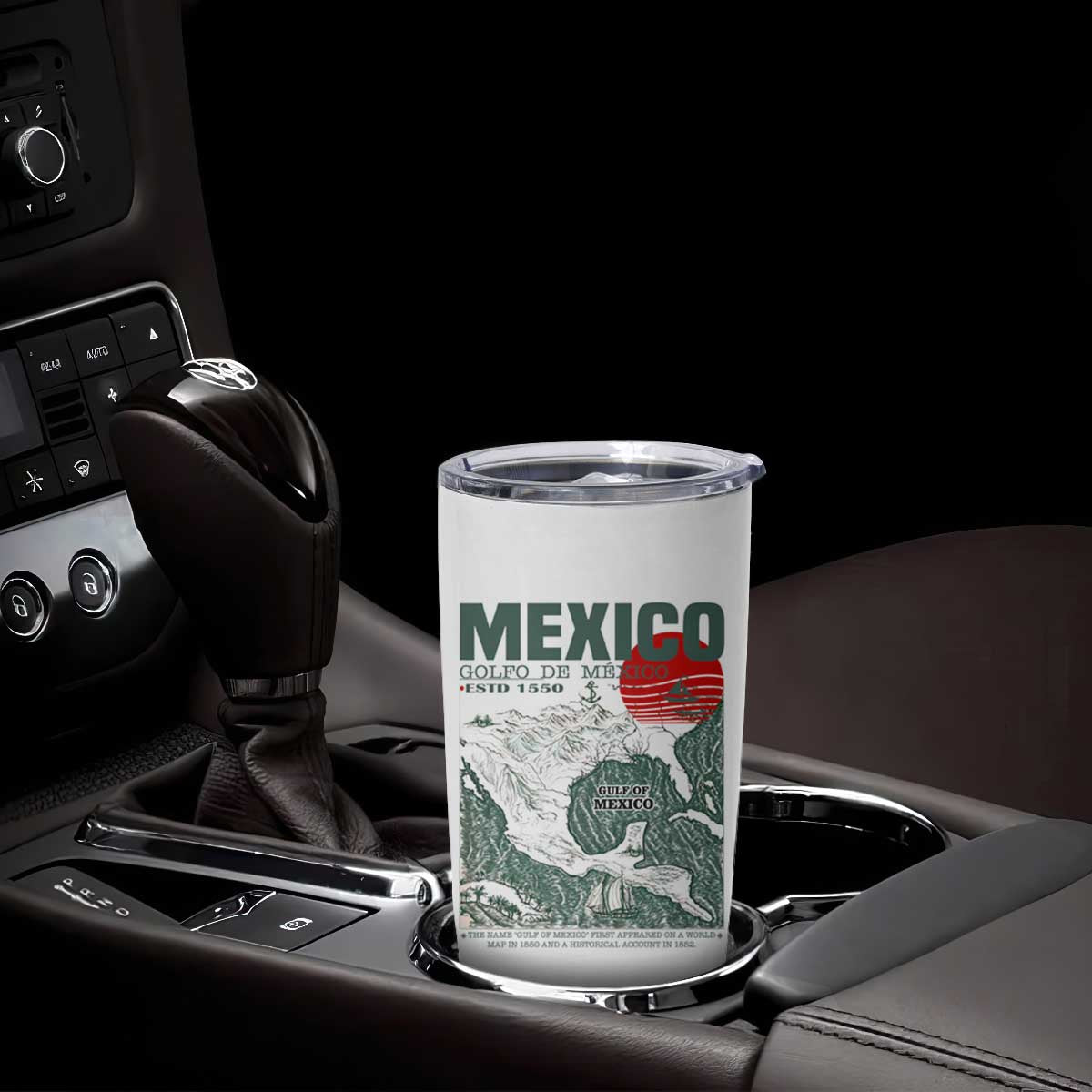 Gulf of Mexico Estd 1550 Tumbler Cup Golfo De Mexico Historic Map Retro Graphic TS02 Print Your Wear