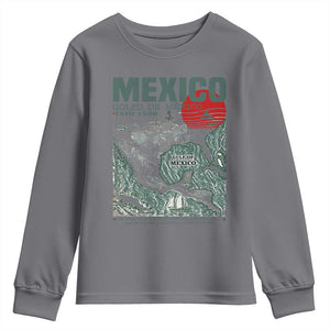 Gulf of Mexico Estd 1550 Youth Sweatshirt Golfo De Mexico Historic Map Retro Graphic TS02 Charcoal Print Your Wear