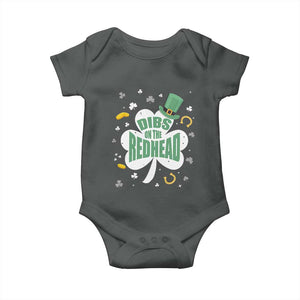 Funny Irish St Patricks Day Baby Onesie Prone To Shenanigans TS02 Dark Heather Print Your Wear