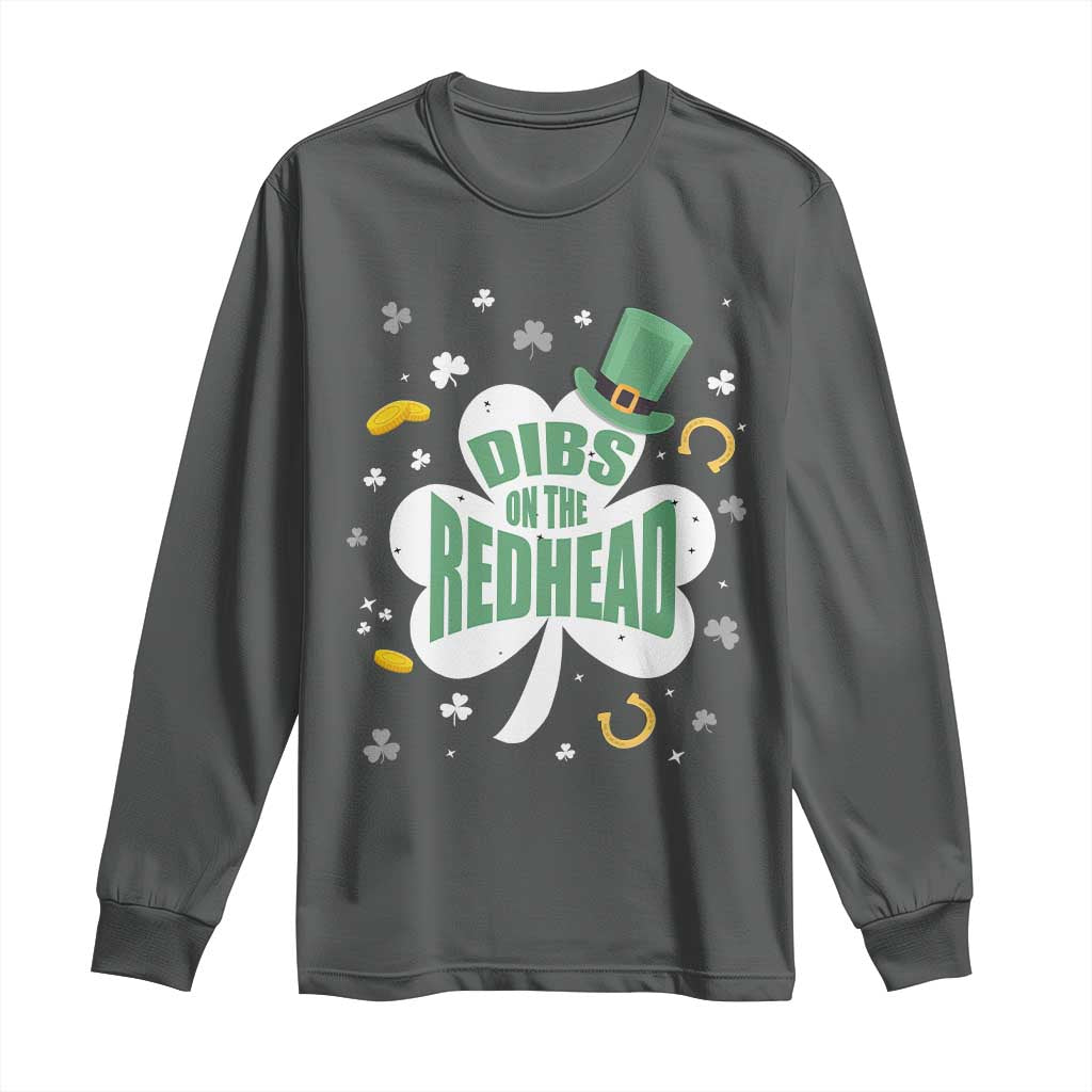Funny Irish St Patricks Day Long Sleeve Shirt Prone To Shenanigans TS02 Dark Heather Print Your Wear