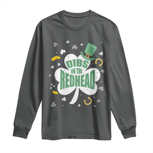 Funny Irish St Patricks Day Long Sleeve Shirt Prone To Shenanigans TS02 Dark Heather Print Your Wear