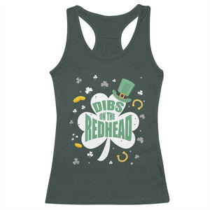 Funny Irish St Patricks Day Racerback Tank Top Prone To Shenanigans TS02 Dark Forest Green Print Your Wear