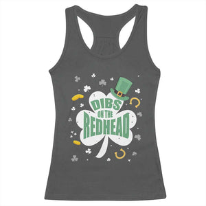 Funny Irish St Patricks Day Racerback Tank Top Prone To Shenanigans TS02 Dark Heather Print Your Wear