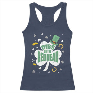 Funny Irish St Patricks Day Racerback Tank Top Prone To Shenanigans TS02 Navy Print Your Wear