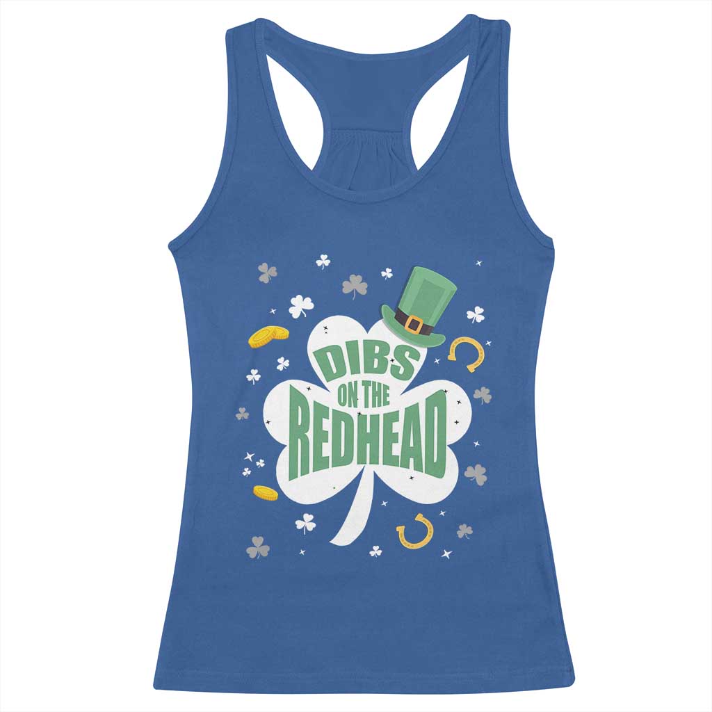 Funny Irish St Patricks Day Racerback Tank Top Prone To Shenanigans TS02 Royal Blue Print Your Wear