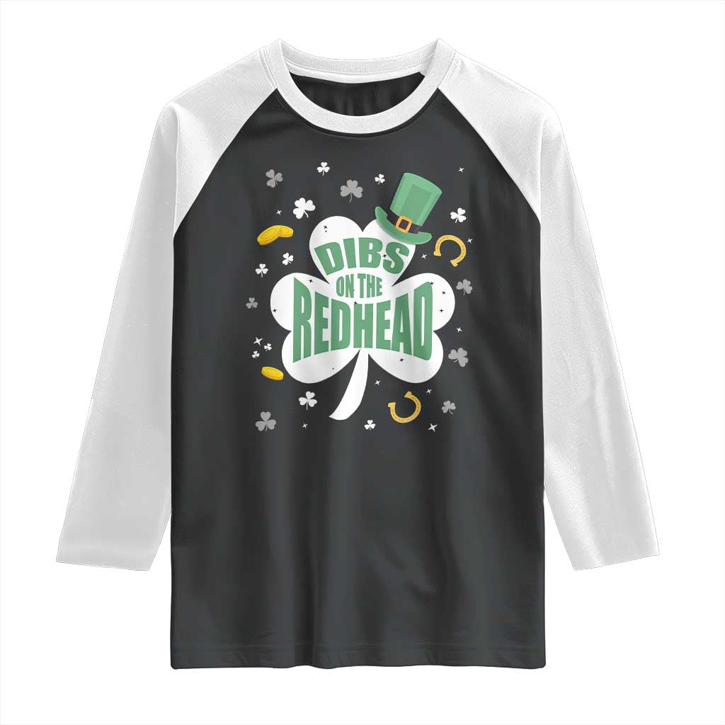 Funny Irish St Patricks Day Raglan Shirt Prone To Shenanigans TS02 Black White Print Your Wear
