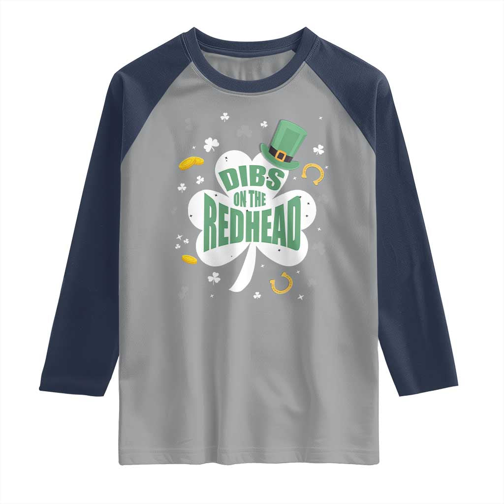 Funny Irish St Patricks Day Raglan Shirt Prone To Shenanigans TS02 Sport Gray Navy Print Your Wear