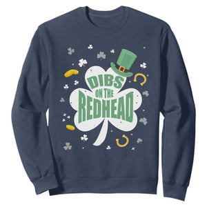 Funny Irish St Patricks Day Sweatshirt Prone To Shenanigans TS02 Navy Print Your Wear