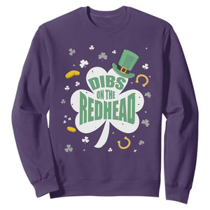 Funny Irish St Patricks Day Sweatshirt Prone To Shenanigans TS02 Purple Print Your Wear