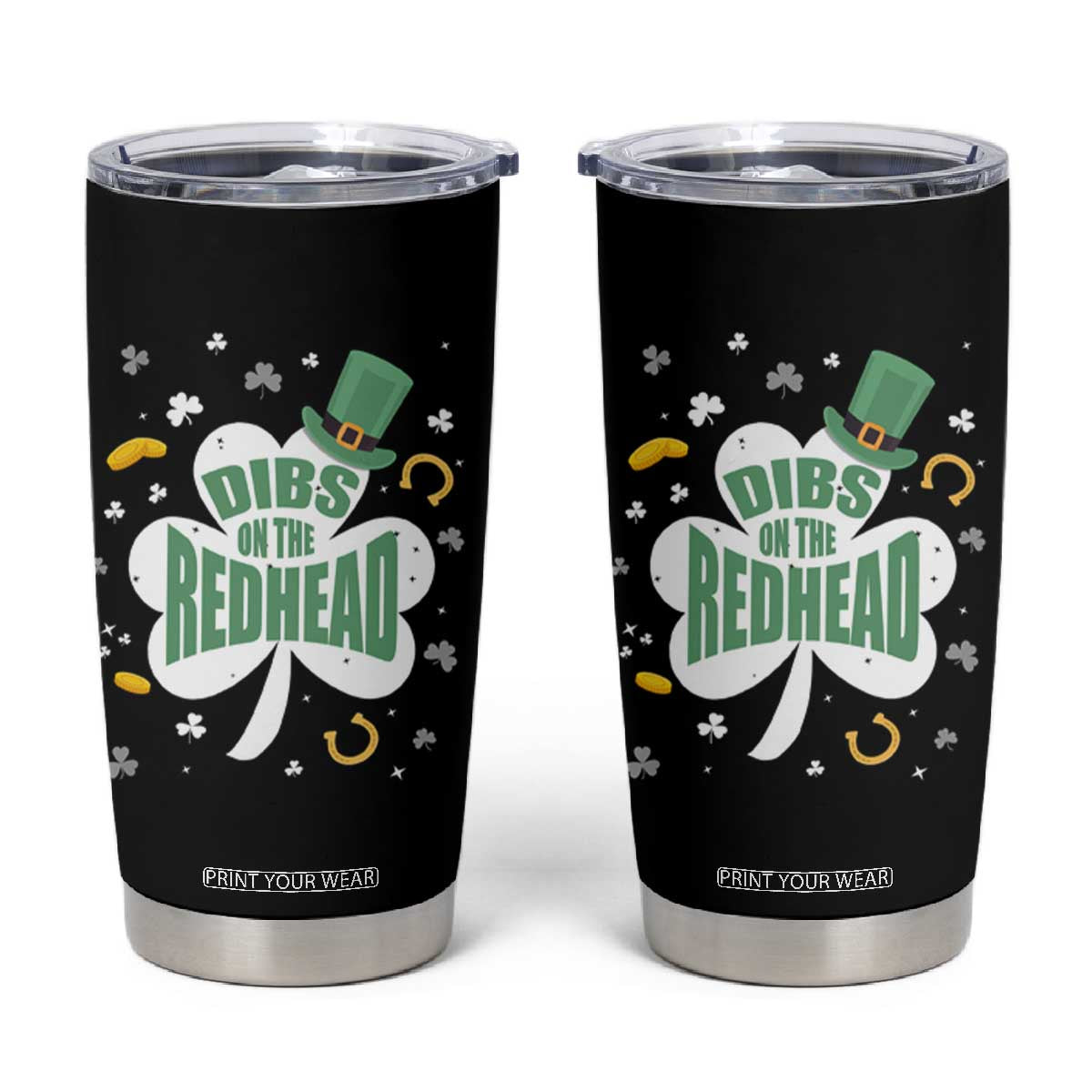 Funny Irish St Patricks Day Tumbler Cup Prone To Shenanigans TS02 Black Print Your Wear