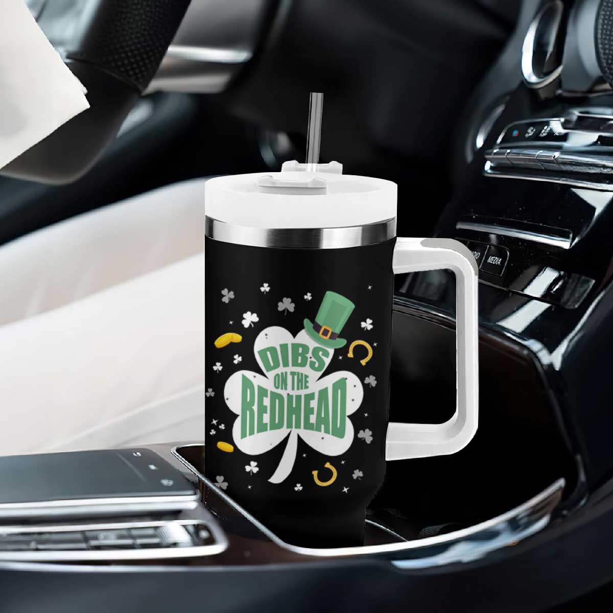 Funny Irish St Patricks Day Tumbler With Handle Prone To Shenanigans TS02 Print Your Wear