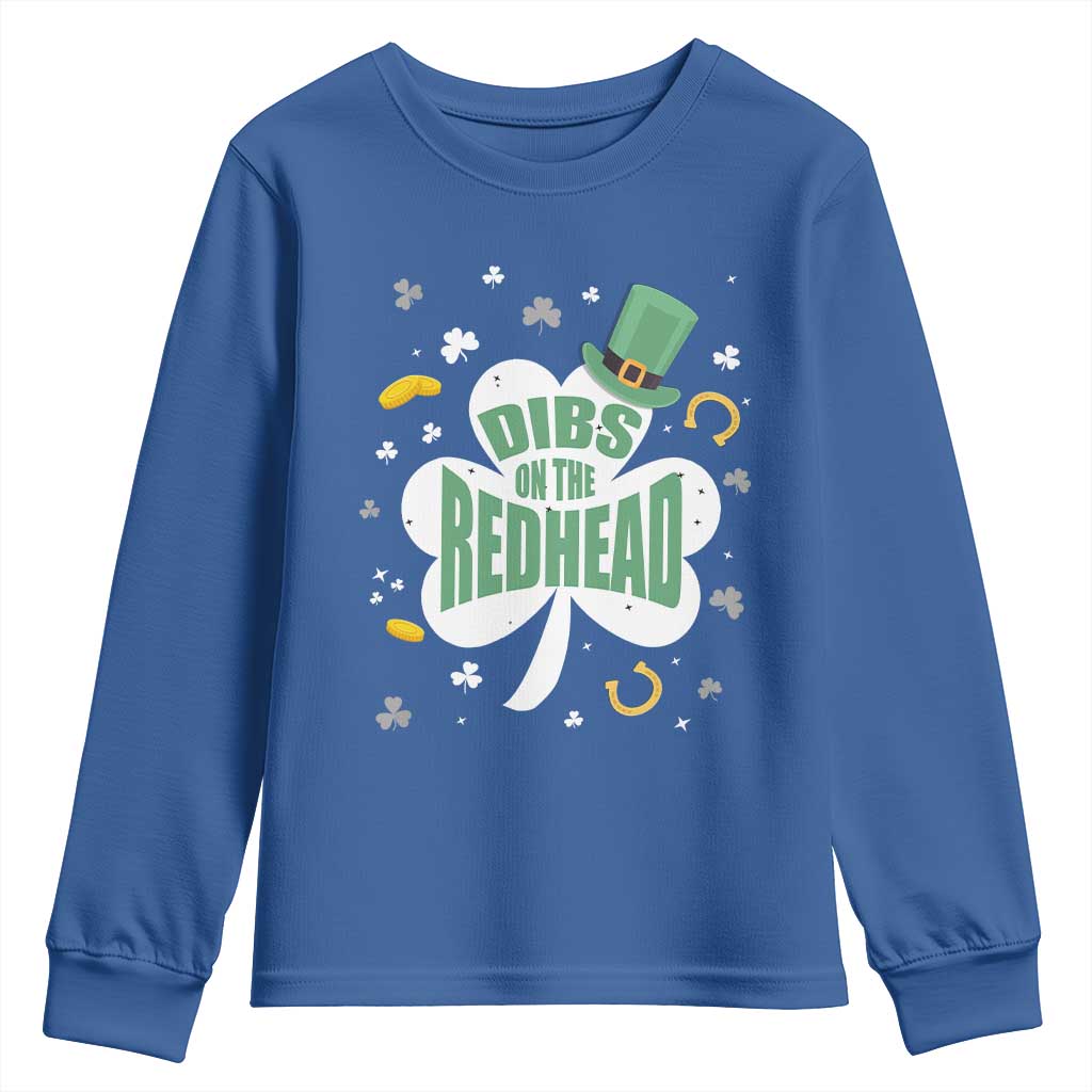 Funny Irish St Patricks Day Youth Sweatshirt Prone To Shenanigans TS02 Royal Blue Print Your Wear