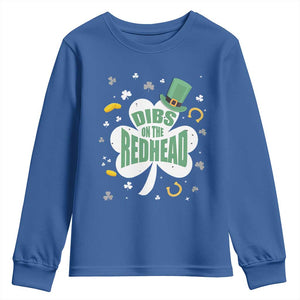 Funny Irish St Patricks Day Youth Sweatshirt Prone To Shenanigans TS02 Royal Blue Print Your Wear