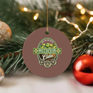 Mccockin Cider Ceramic Ornament Funny St Patrick's Day TS02 1pc Mocha Print Your Wear