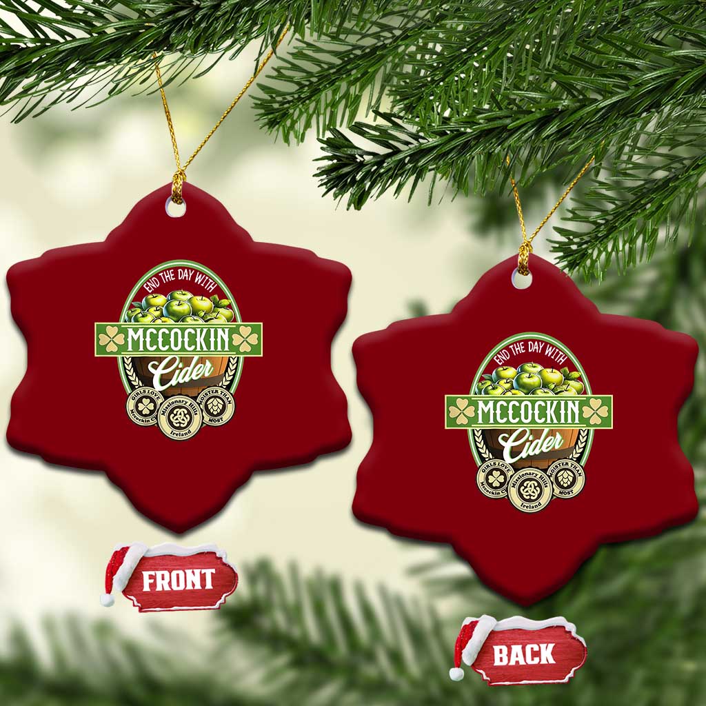 Mccockin Cider Ceramic Ornament Funny St Patrick's Day TS02 Print Your Wear