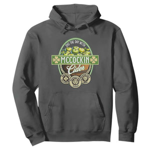 Mccockin Cider Hoodie Funny St Patrick's Day TS02 Dark Heather Print Your Wear