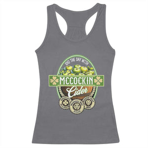 Mccockin Cider Racerback Tank Top Funny St Patrick's Day TS02 Charcoal Print Your Wear